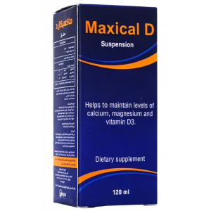 MAXICAL D DIETARY SUPPLEMENT ( CALCIUM + MAGNESIUM + VITAMIN D3 ) ORAL SUSPENSION 120 ML